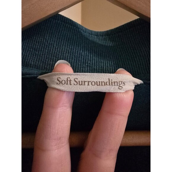 Blue / green colored soft surroundings pull over tunic women's size medium - Picture 7 of 8